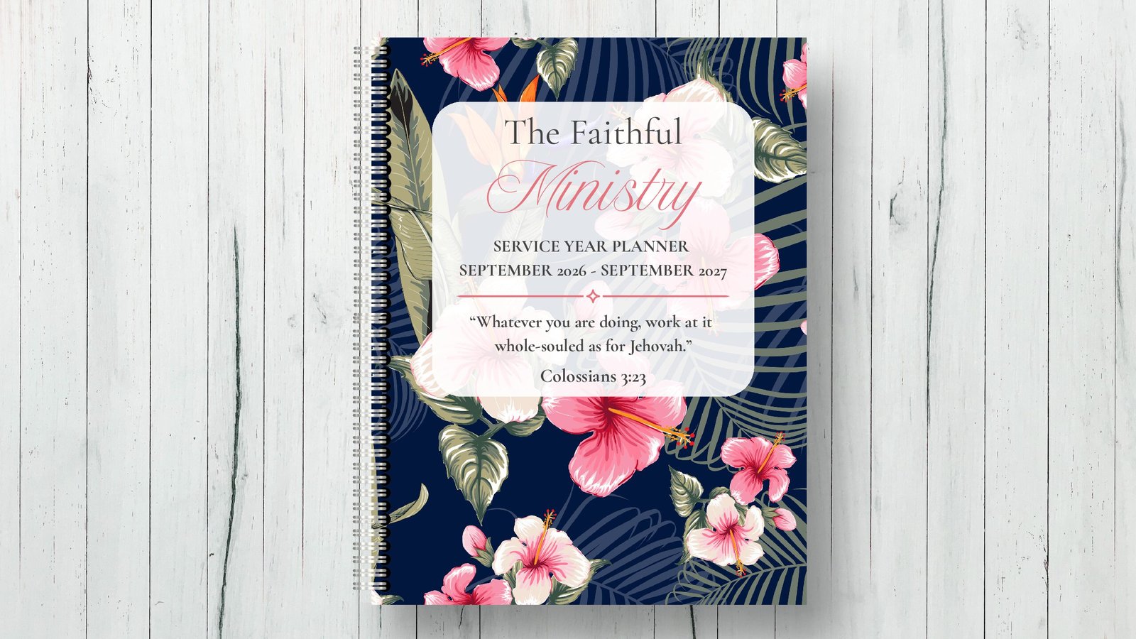 Faithful Ministry Planner 2026–2027 | Digital Jehovah’s Witness Ministry Planner | Hyperlinked Pioneer & Personal Study Planner