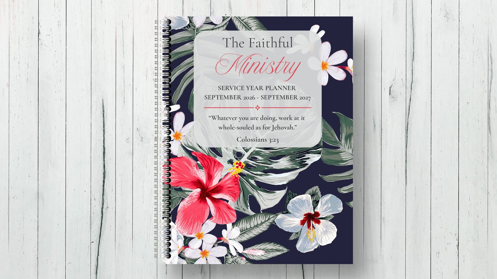 Faithful Ministry Planner 2026–2027 | Digital Jehovah’s Witness Ministry Planner | Hyperlinked Pioneer & Personal Study Planner