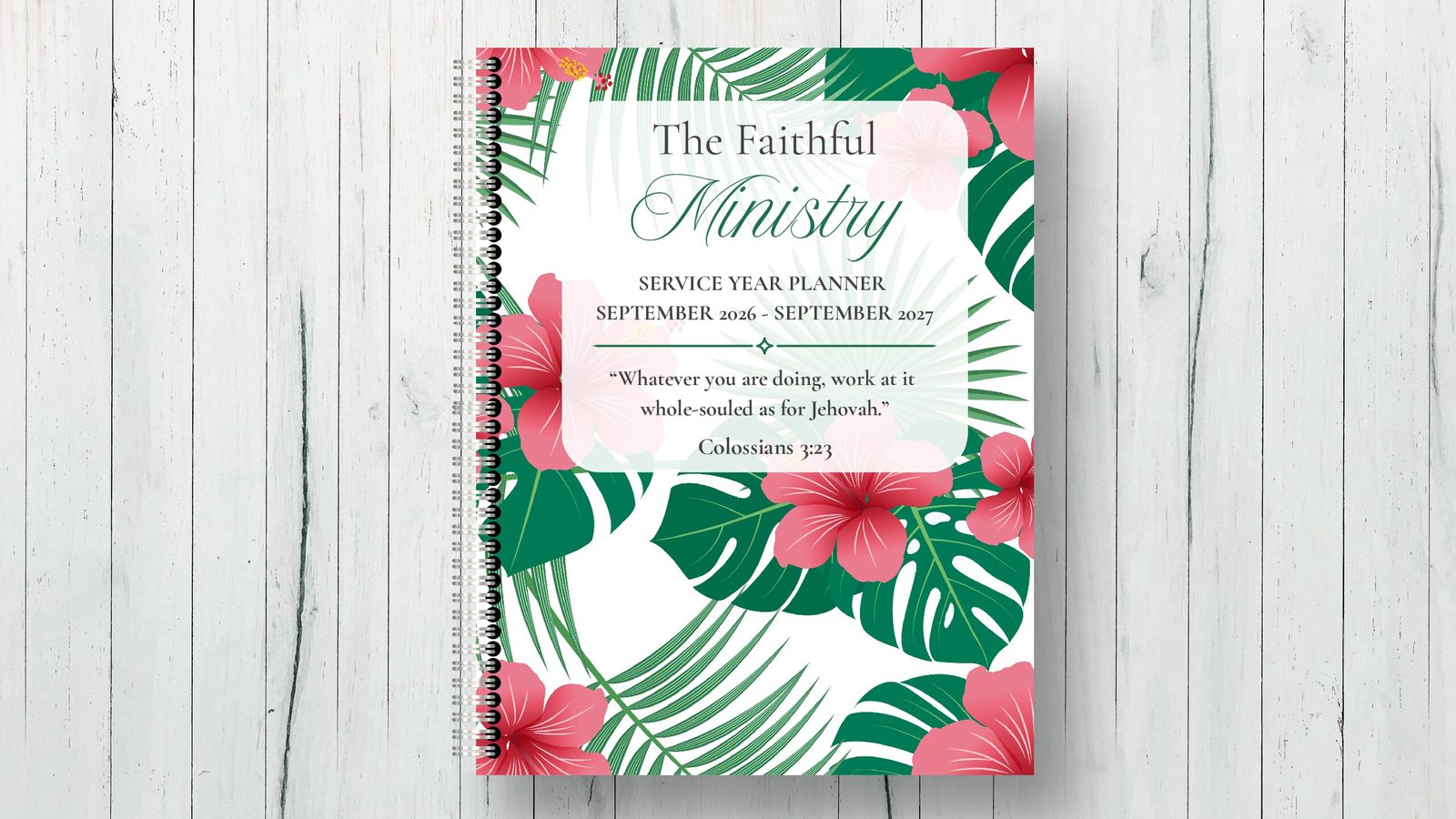 Faithful Ministry Planner 2026–2027 | Digital Jehovah’s Witness Ministry Planner | Hyperlinked Pioneer & Personal Study Planner