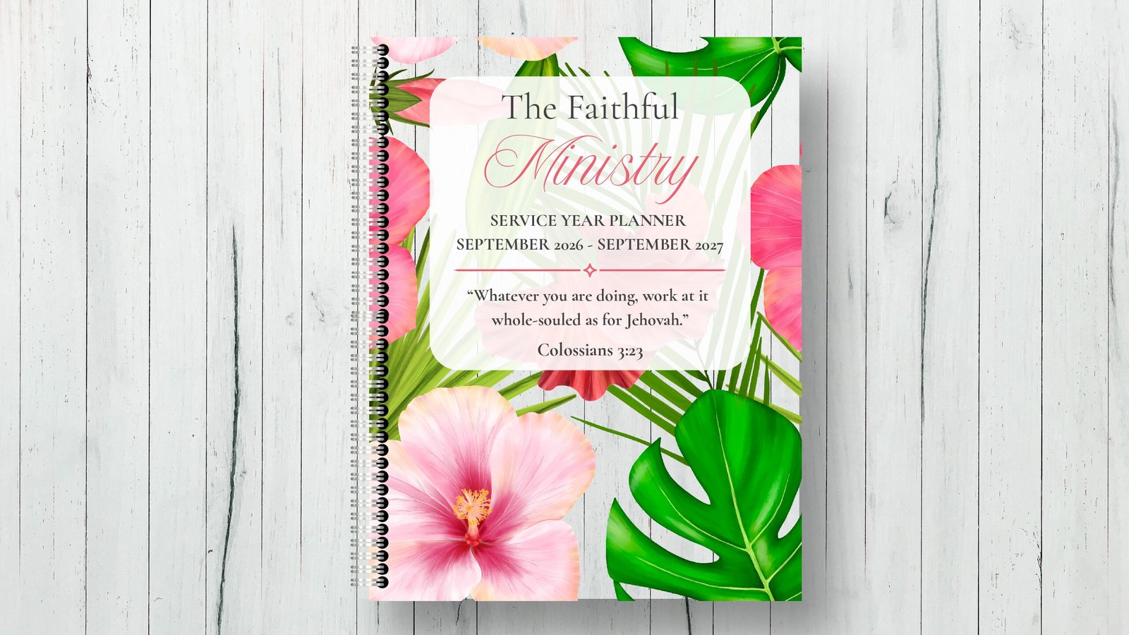 Faithful Ministry Planner 2026–2027 | Digital Jehovah’s Witness Ministry Planner | Hyperlinked Pioneer & Personal Study Planner (Copy)