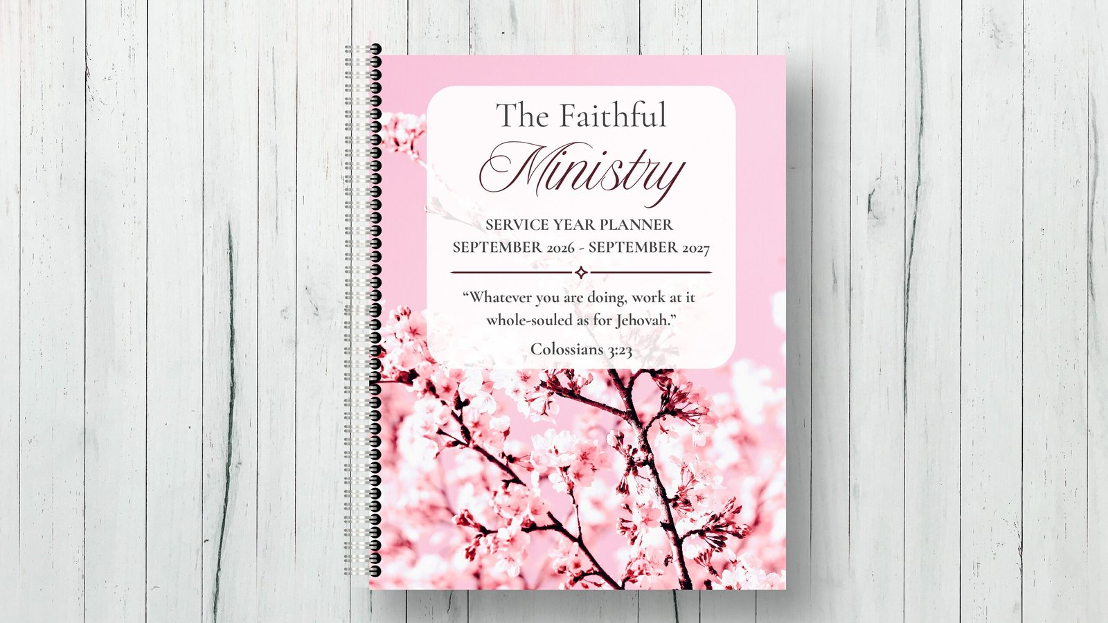 Faithful Ministry Planner 2026–2027 | Digital Jehovah’s Witness Ministry Planner | Hyperlinked Pioneer & Personal Study Planner